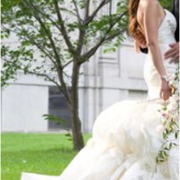 Ines DiSanto custom gown 2009 Italian Silk with Crystal decals. Stunning! - Picture 2 of 4